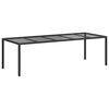 vidaXL Garden Dining Table Pure Black 98.43 x 39.37 x 29.53 in