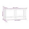 vidaXL Work Bench White 70.9x19.7x31.5" Solid Wood Pine