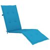 vidaXL Deck Chair Blue Solid acacia wood Regular Foldable Deck Chair
