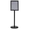 vidaXL A4 Pedestal Poster Stand Black Aluminium Alloy