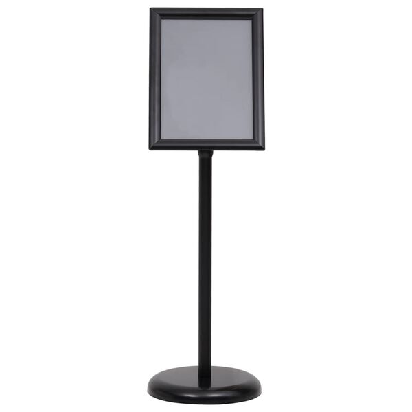 vidaXL A4 Pedestal Poster Stand Black Aluminium Alloy
