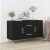 vidaXL Sideboard Black Oak 39.37 x 14.17 x 23.62 in Engineered Wood