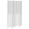 vidaXL Room Divider 4 Panels White Solid Wood Paulownia