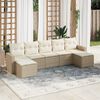 vidaXL Garden Sofa Set Beige, Cream White