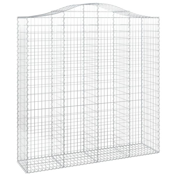 vidaXL Arched Gabion Baskets 5 pcs 78.7x19.7x200/220" Galvanised Iron