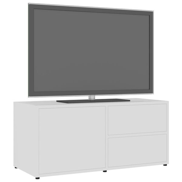 vidaXL TV Cabinet White Engineered Wood Medium TV Cabinet Rectangular