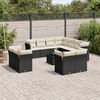 vidaXL Garden Sofa Set Black, Cream White