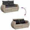 vidaXL Garden Sofa Light grey