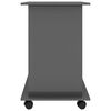vidaXL Computer Desk High gloss grey Engineered wood Compact