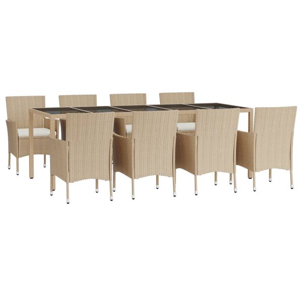 vidaXL Garden Dining Set Beige