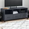 vidaXL TV Cabinet Anthracite Cold-rolled steel Medium Rollable