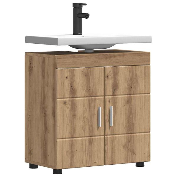 vidaXL Bathroom Cabinet Set TULUM Artisan Oak 23.62 x 13.39 x 24.80 in