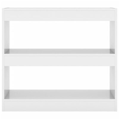 vidaXL Book Cabinet/Room Divider High Gloss White 31.5"x11.8"x28.3"