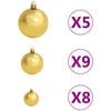 vidaXL Artificial Christmas Tree Black, Shiny Gold, Matt Gold, Bronze