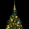 vidaXL Artificial Hinged Christmas Tree 300 LEDs & Ball Set 70.9"