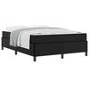 vidaXL Bed Frame with Mattress Black 62.99 x 78.74 in Fabric