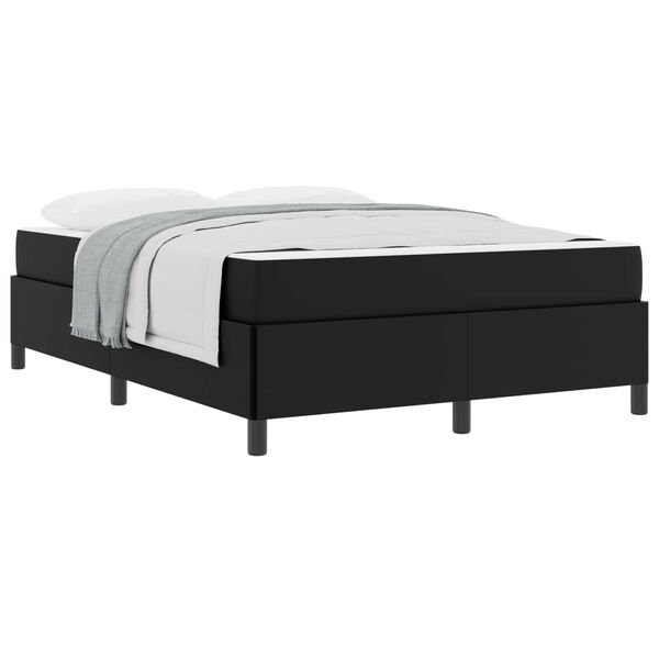 vidaXL Bed Frame with Mattress Black 62.99 x 78.74 in Fabric