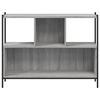 vidaXL Bookcase Grey Sonoma Engineered Wood, Powder-Coated Steel Medium