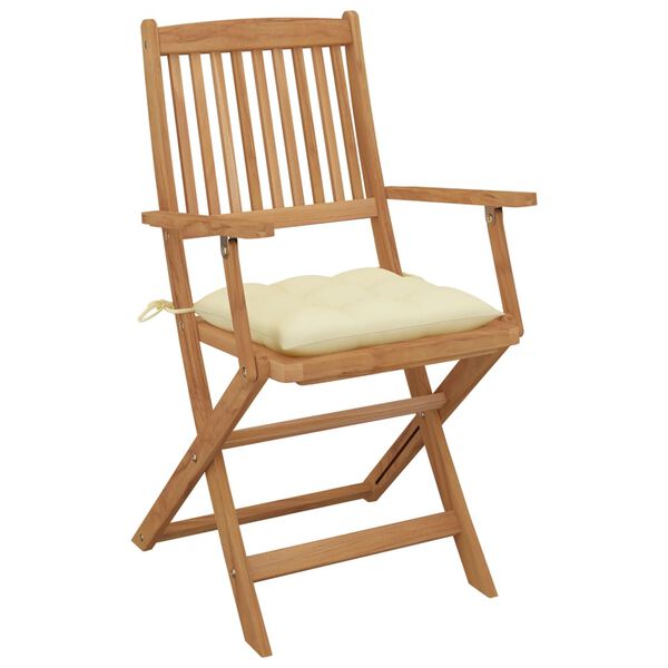 vidaXL Garden Chair Set of 8 Brown, Cream White