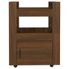 vidaXL Kitchen Trolley Brown Oak 23.6x17.7x31.5" Engineered Wood