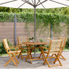vidaXL Garden Dining Set Beige Polypropylene and Solid Acacia Wood Medium