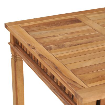 vidaXL Patio Dining Table 31.5"x31.5"x31.5" Solid Teak Wood