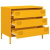 vidaXL Sideboard Mustard Yellow Cold-Rolled Steel Medium Sideboard