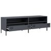 vidaXL TV Cabinet Anthracite Cold-rolled Steel Medium Adjustable Feet