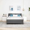vidaXL Box Spring Bed Manual Dark Grey and White 203 x 152 x 88 cm