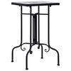 vidaXL Side Table Black and White Iron Small Durable Mosaic Side Table