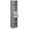 vidaXL Book Cabinet Grey Sonoma Engineered Wood Tall Book Cabinet