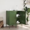 vidaXL Sideboard Set of 2 Olive Green Cold-rolled Steel Medium