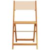 vidaXL Bistro Set Beige Solid acacia wood Compact Foldable Bistro Set