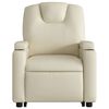 vidaXL Stand Up Massage Recliner Chair Cream Faux leather, Metal, Plywood