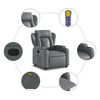 vidaXL Massage Recliner Chair Grey