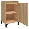 vidaXL Bedside Cabinet Set of 2 Sonoma oak Engineered wood, metal