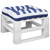 vidaXL Pallet Cushion Blue and White Stripe Oxford fabric (100% polyester)