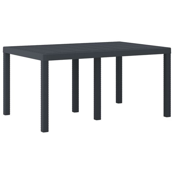 vidaXL Garden Dining Table Anthracite 59.06 x 39.37 x 28.74 in