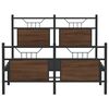 vidaXL Bed Frame Smoked Oak Engineered Wood and Steel Small Double