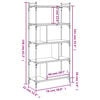 vidaXL Bookcase Black Engineered wood Tall Bookcase Adjustable Feet