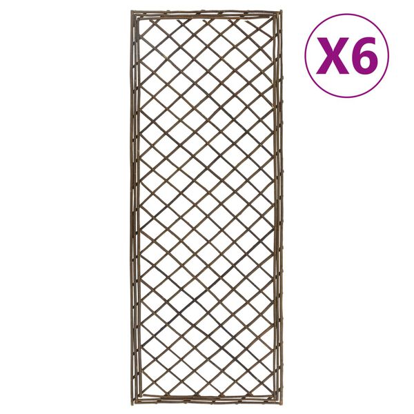 vidaXL Garden Trellises 6 pcs 11.8"x47.2" Willow
