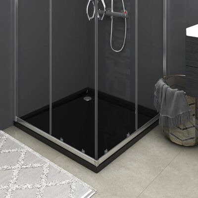vidaXL Square ABS Shower Base Tray Black 31.5"x31.5"