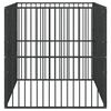 vidaXL Dog Playpen Black Galvanized Steel 39.4 in x 39.4 in x 39.4 in