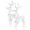 vidaXL Reindeer Christmas Decoration Set of 2 Multicolour Acrylic