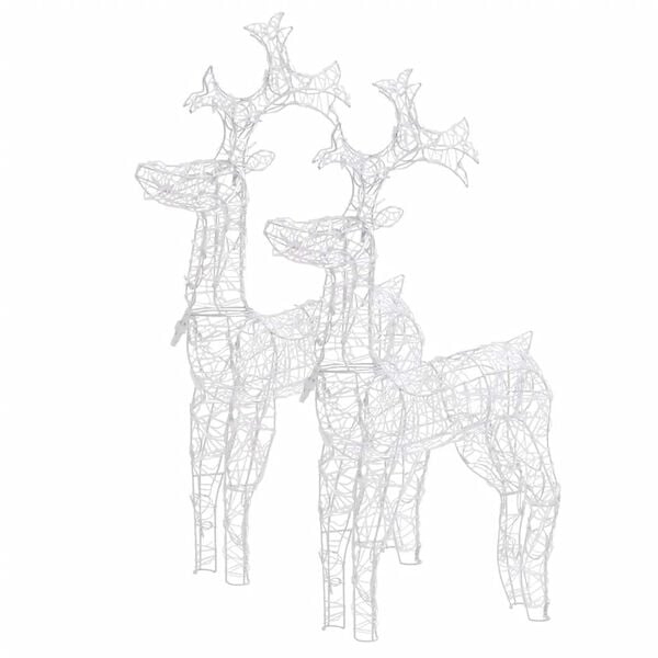 vidaXL Reindeer Christmas Decoration Set of 2 Multicolour Acrylic