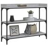 vidaXL Console Table Grey sonoma Engineered wood, metal Narrow