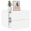 vidaXL Wall-mounted Bedside Cabinet White Engineered wood Medium