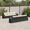 vidaXL Garden Sofa Set Black