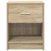 vidaXL Bedside Cabinet Sonoma Oak Engineered wood 15.7 x 13.4 x 19.7 in