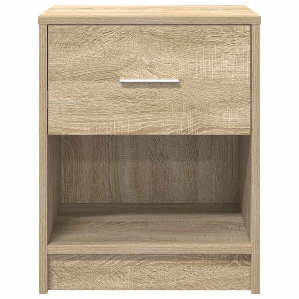 vidaXL Bedside Cabinet Sonoma Oak Engineered wood 15.7 x 13.4 x 19.7 in